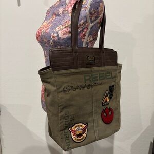 Star Wars Rogue one rebel canvas patchwork tote bag